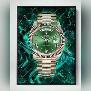 Rolex 8 1/2"x11" Framed Wall Art